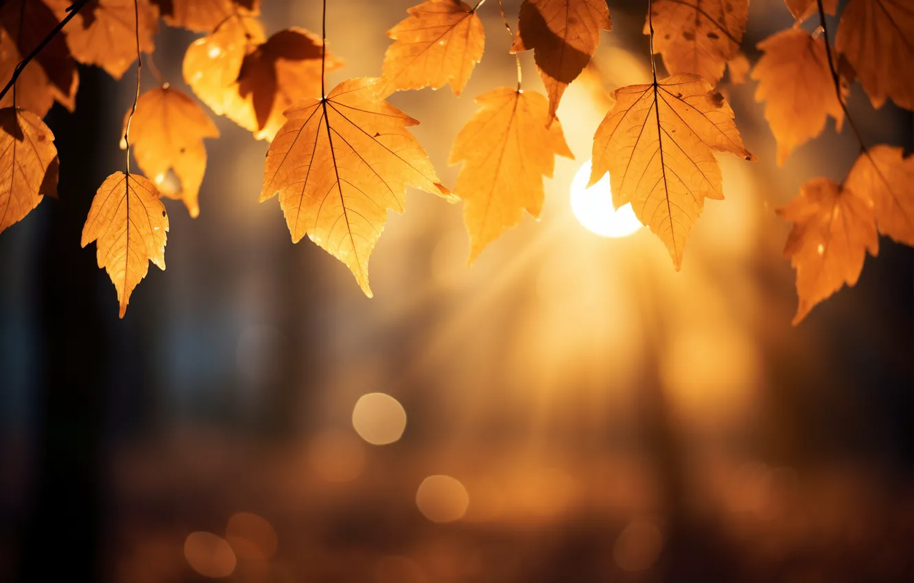 Фото обои осень, листья, парк, фон, forest, park, background, autumn