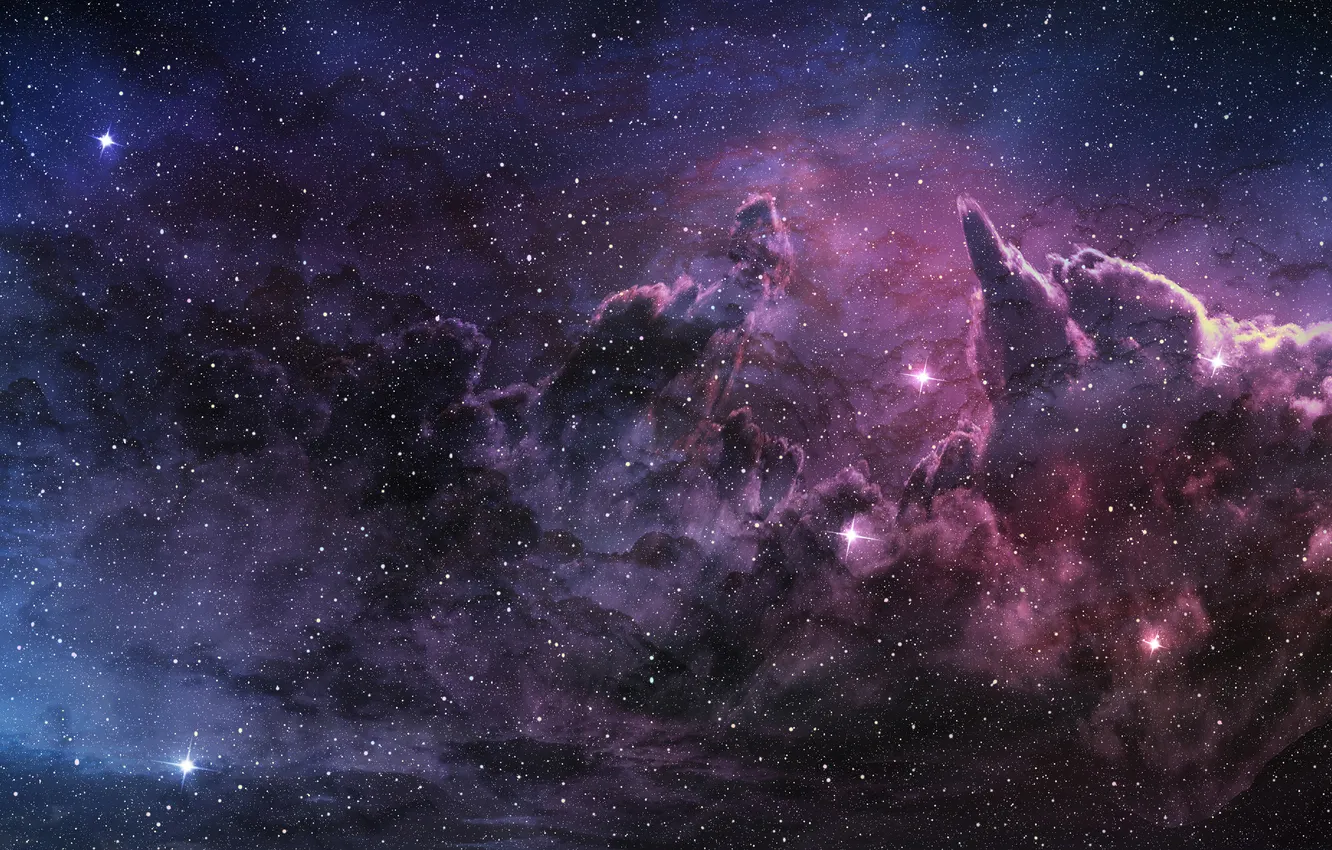 Фото обои небо, космос, звезды