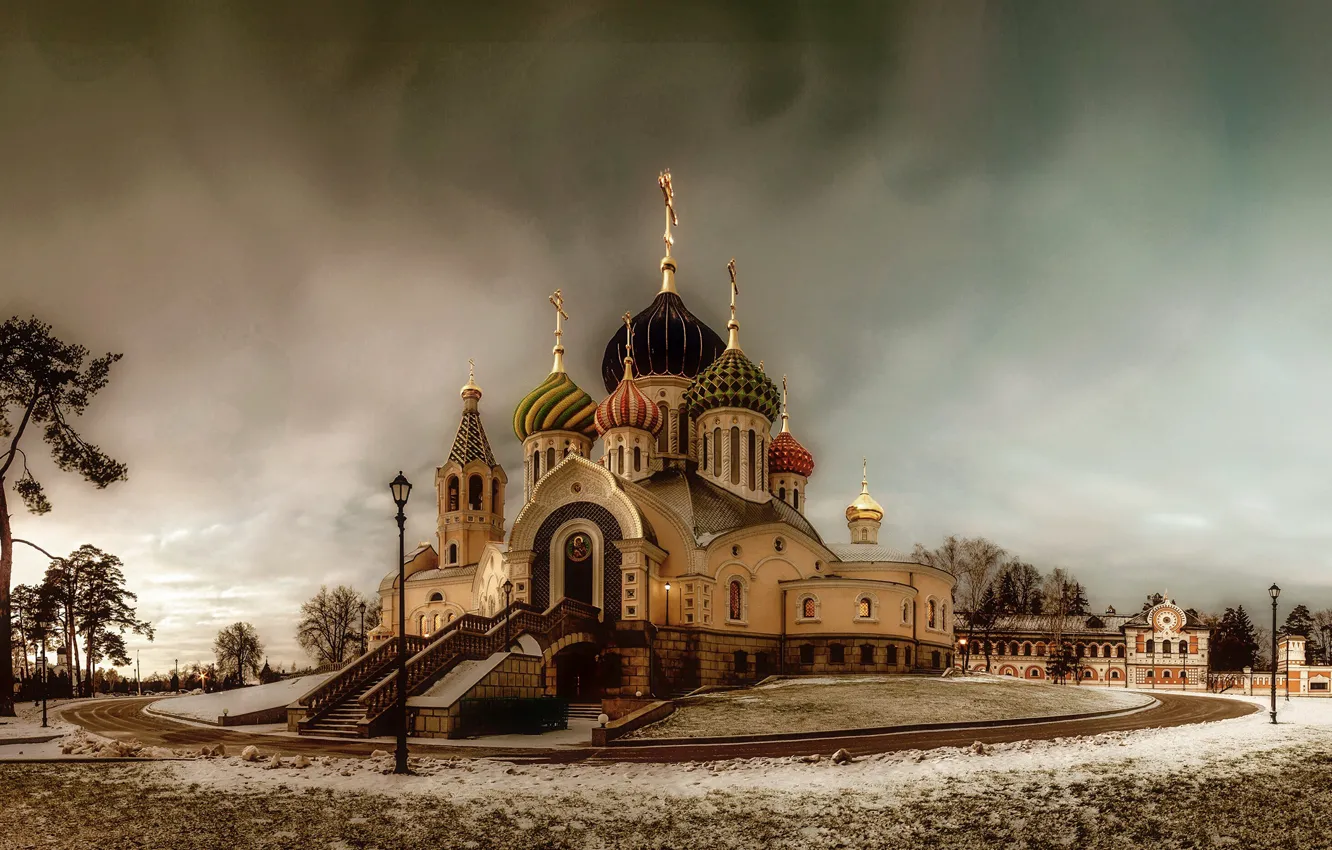 Фото обои зима, церковь, храм, St. Igor Of Chernigov