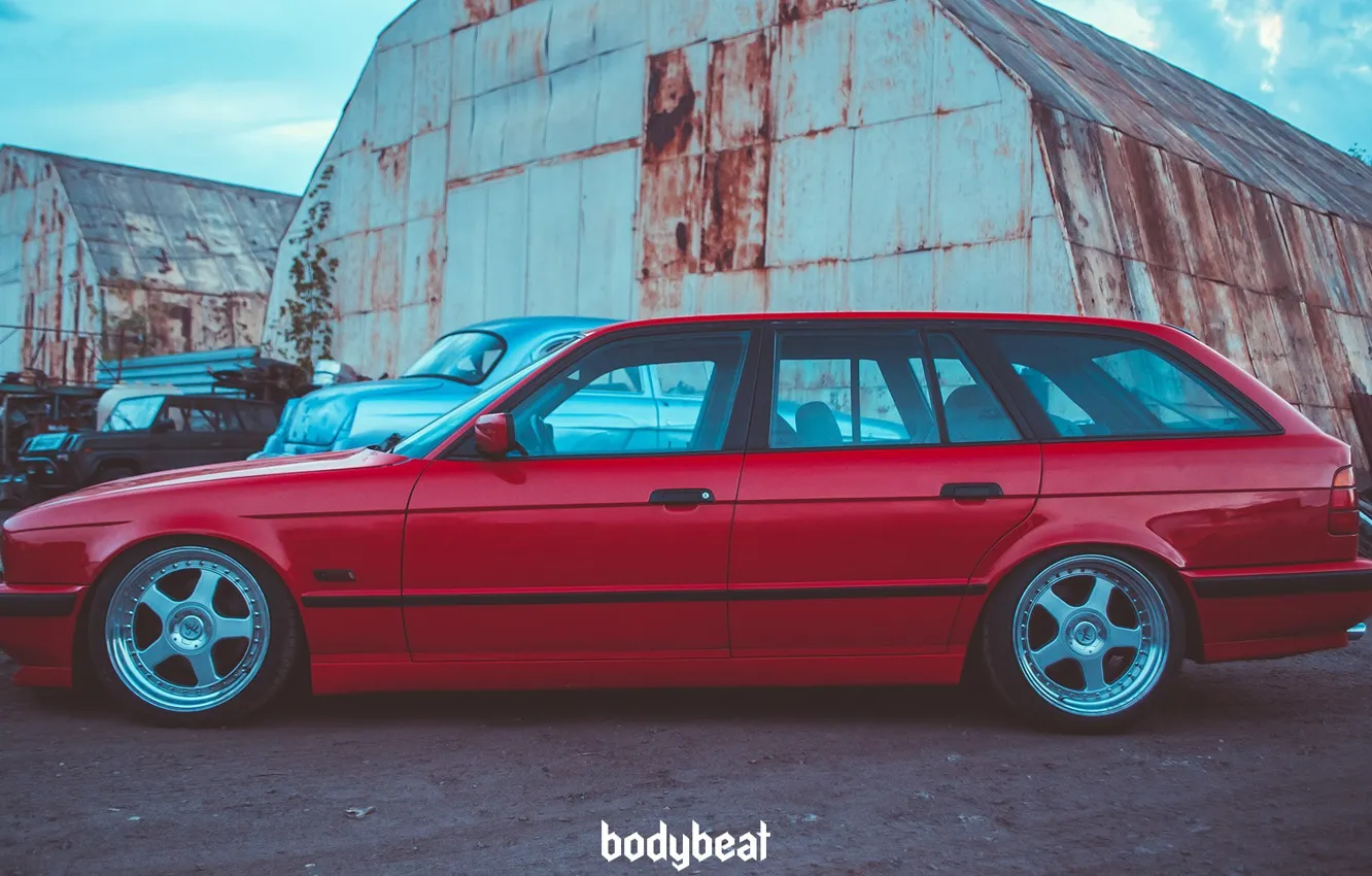 Фото обои bmw, touring, e34