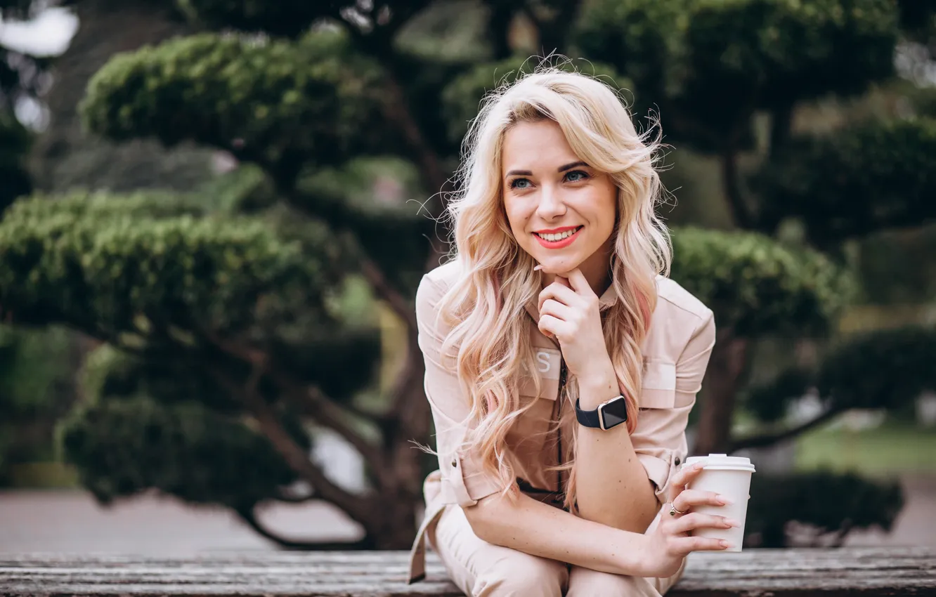 Фото обои girl, beautiful, model, face, blonde, cute