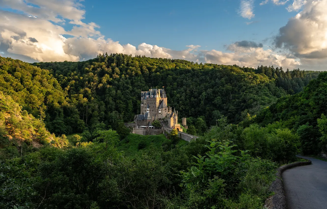Фото обои горы, природа, Eltz Castle