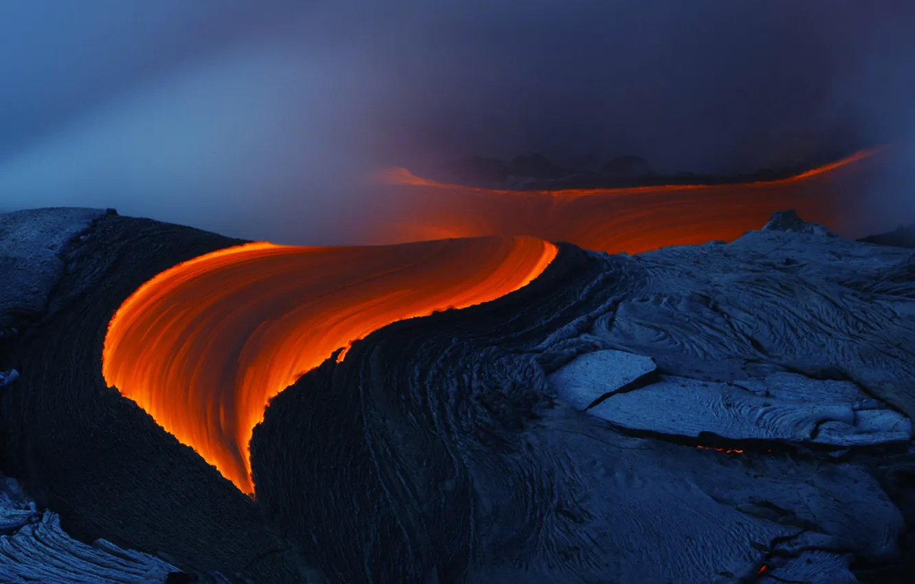 Фото обои вулкан, Гавайи, лава, США, Килауэа
