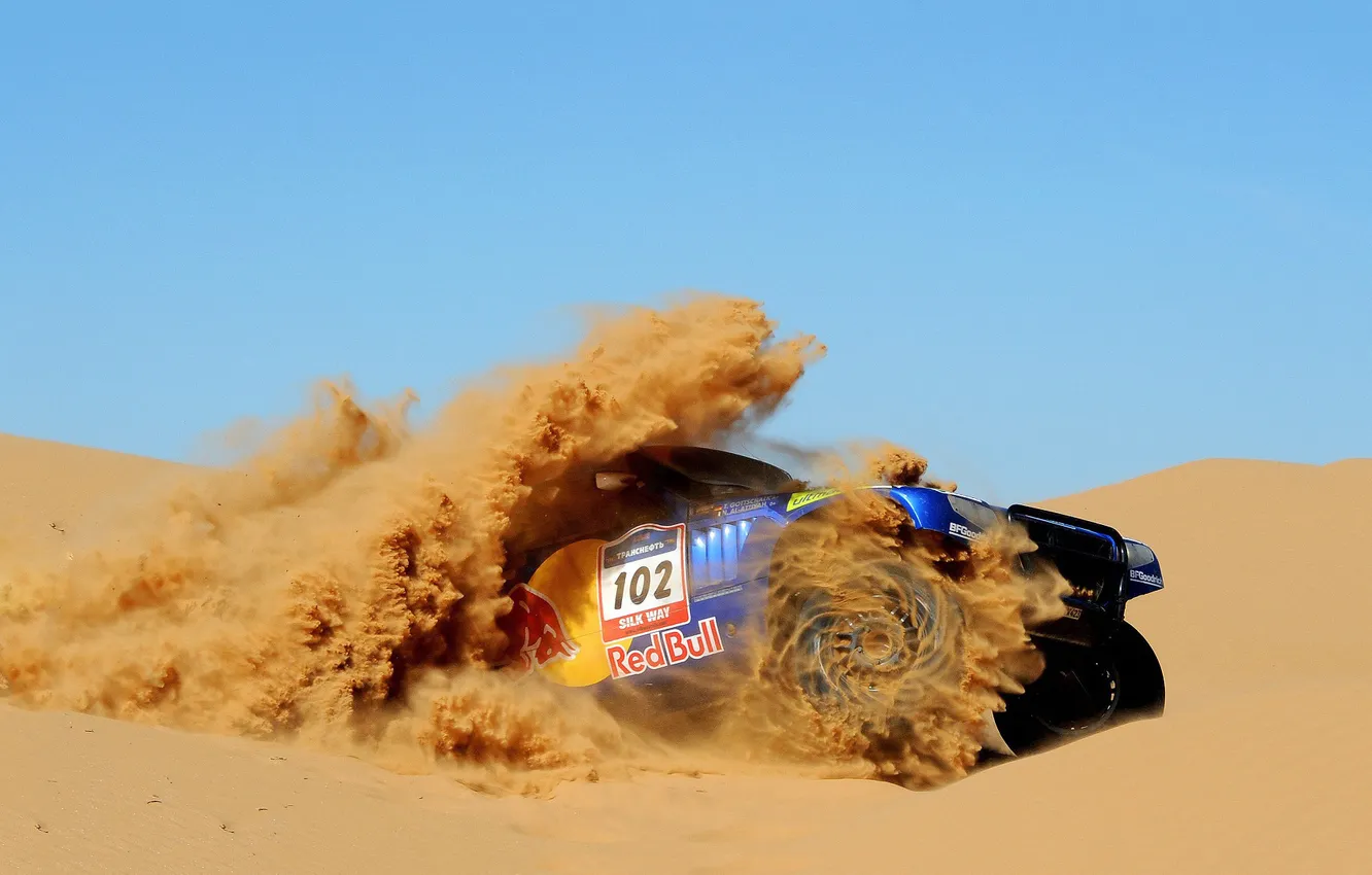 Фото обои Песок, Фото, Авто, Volkswagen, Пустыня, Touareg, Rally, Dakar