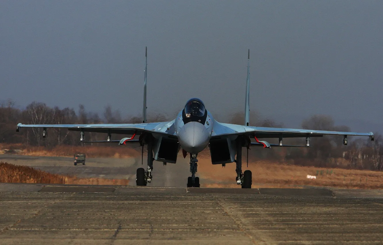 Фото обои истребитель, Су-35, реактивный, многоцелевой
