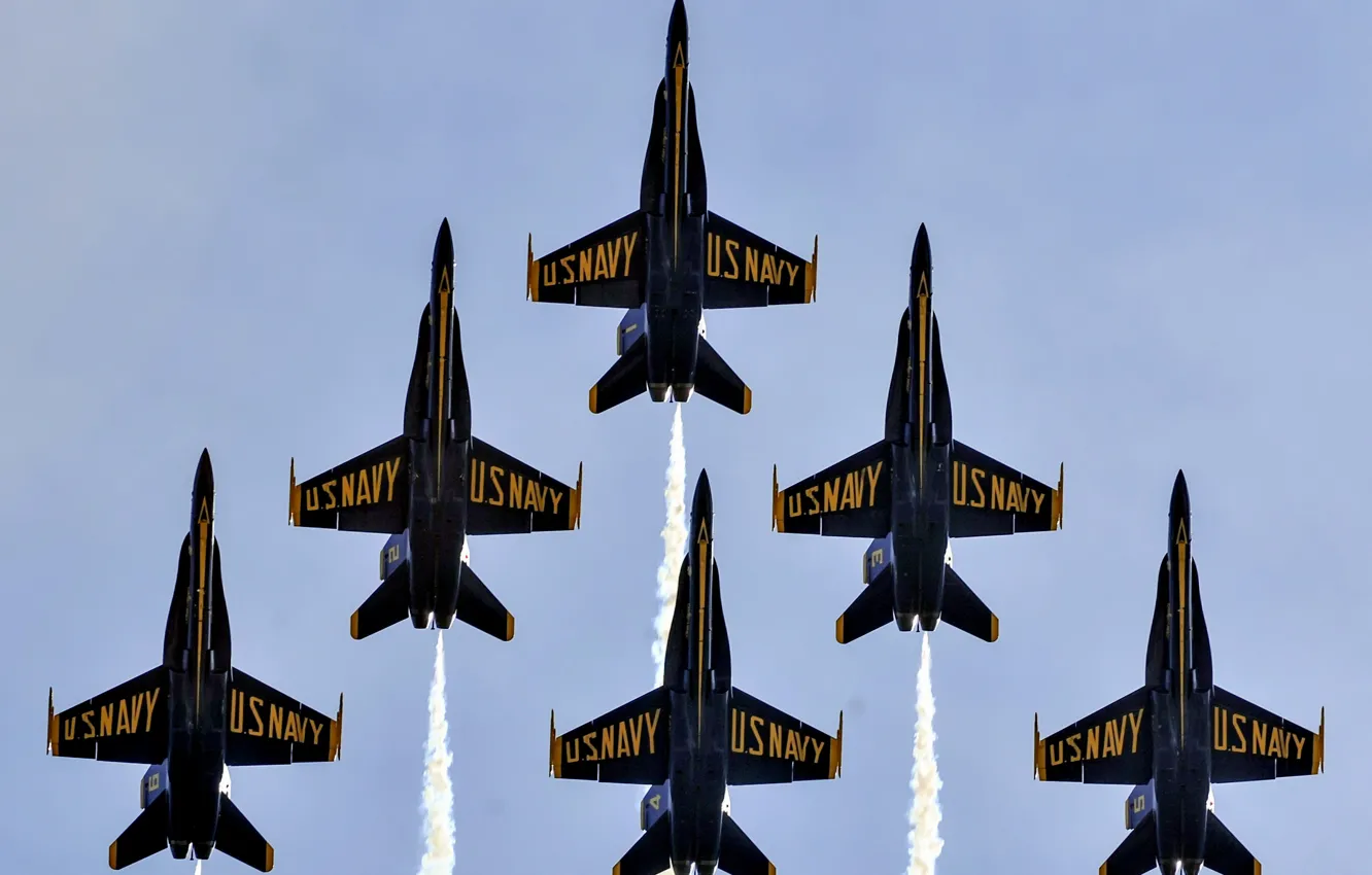 Фото обои Blue Angels, United States Marine Corps, Air Show