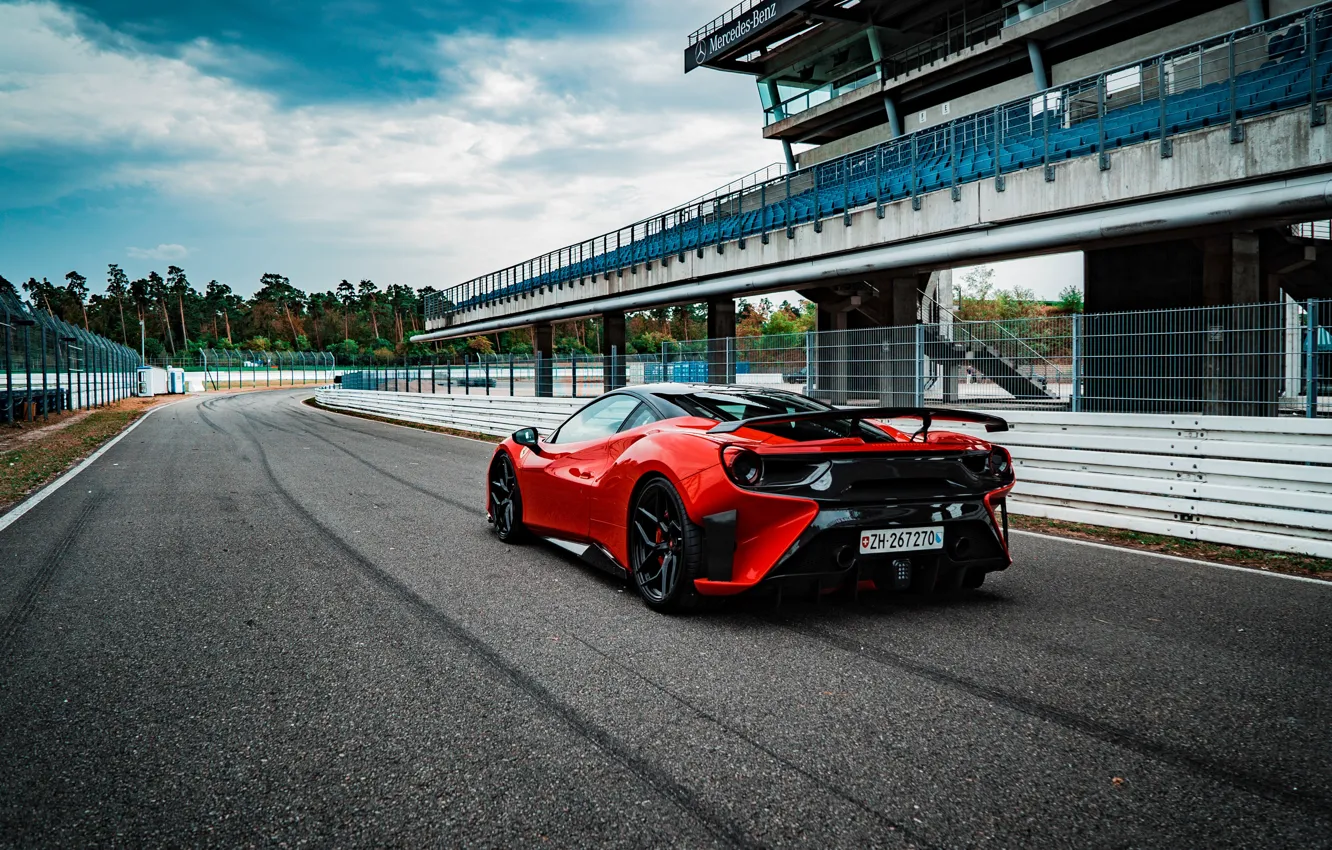 Фото обои Ferrari, суперкар, вид сзади, GTB, 2018, 488, Pogea Racing, FPlus Corsa