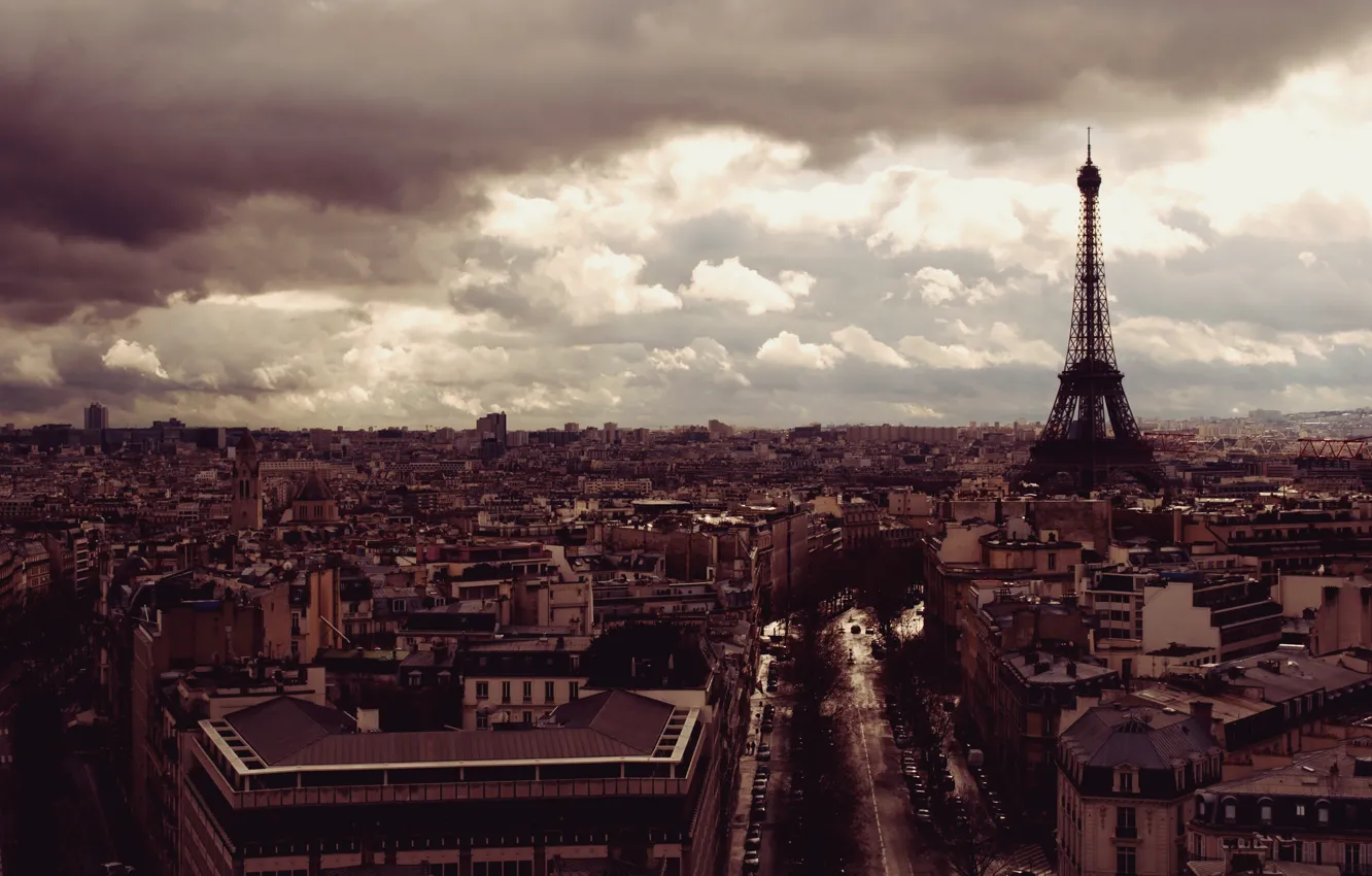 Фото обои эйфелева башня, париж, paris