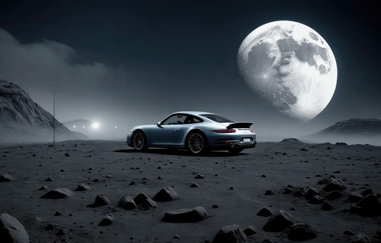 Фото обои car, porsche, midnight