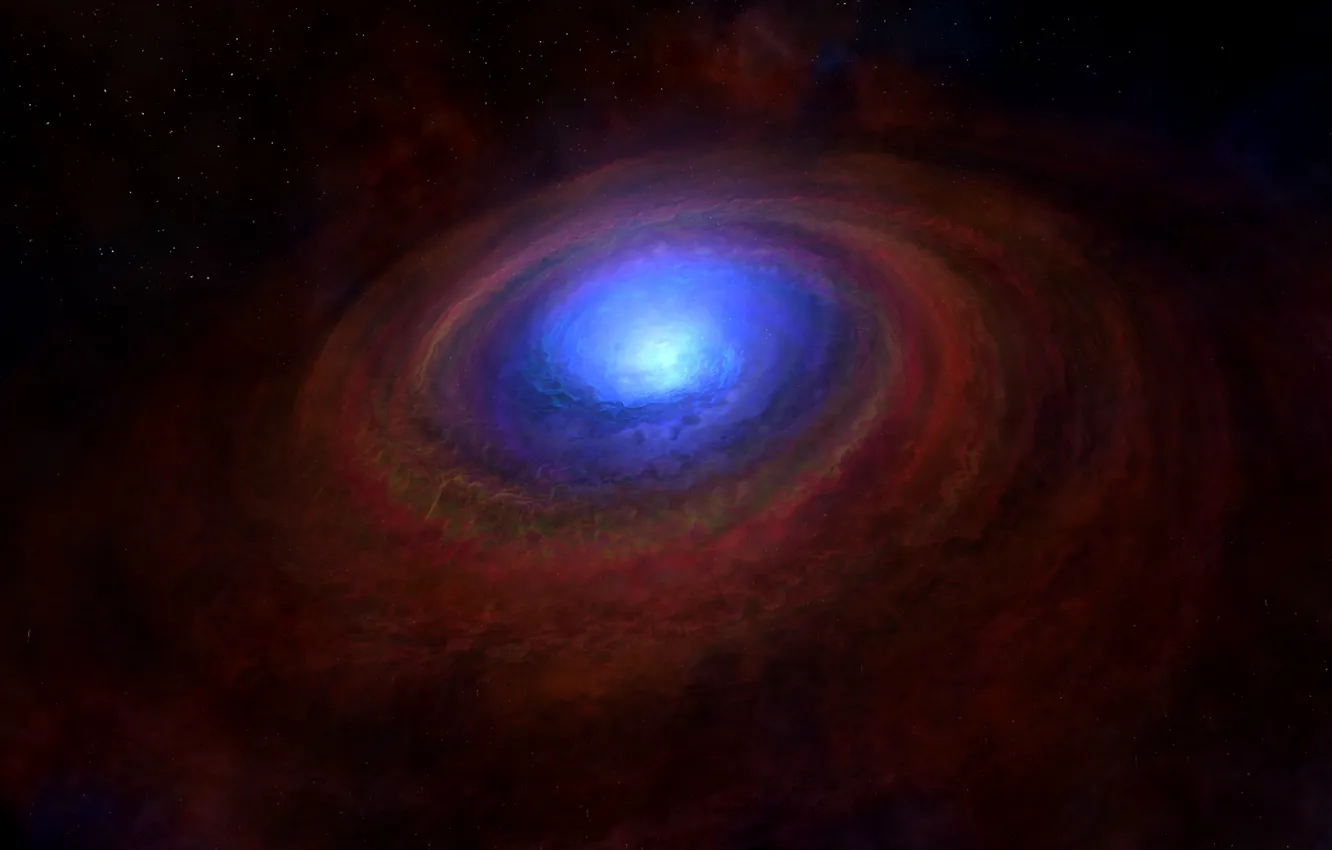 Фото обои синий, галактика, черная дыра