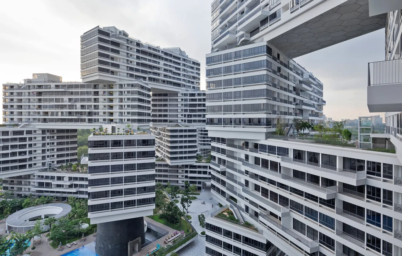 Фото обои singapore, building, the interlace
