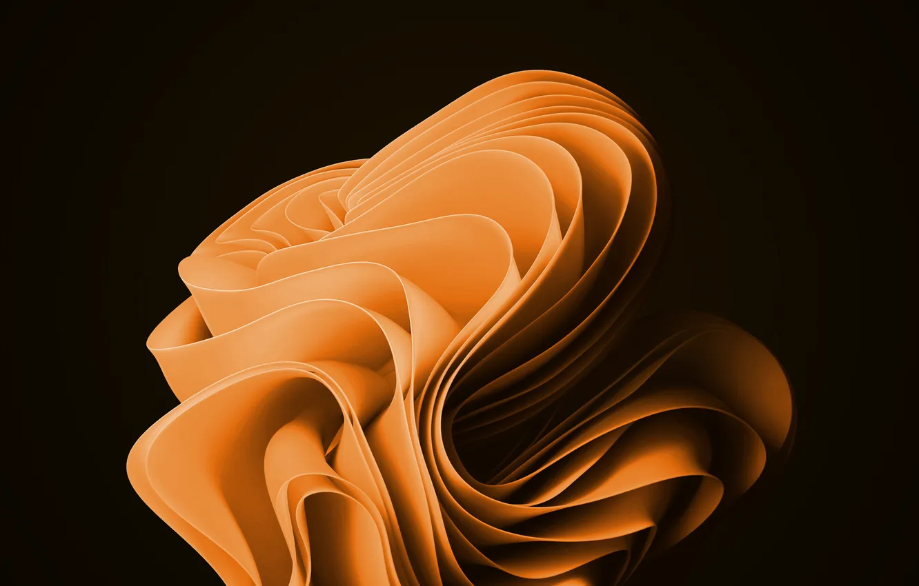 Фото обои abstract, dark, yellow, brown, макароны, bloom, pasta, windows 11