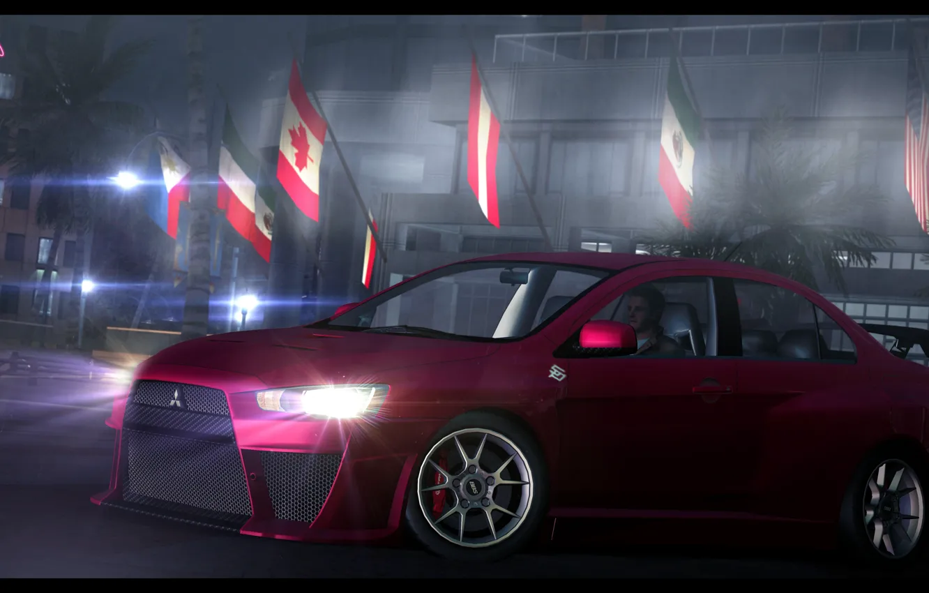 Фото обои Photoshop, Mitsubishi LancerX, Need For Speed World