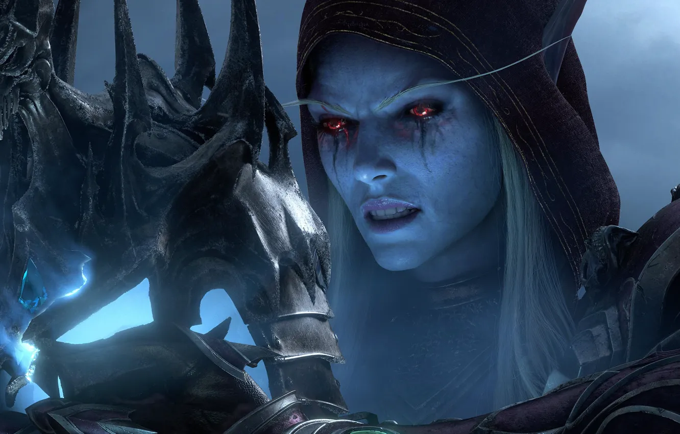 Фото обои Blizzard Entertainment, Sylvanas Windrunner, World Of Warcraft, Сильвана Ветрокрылая, Темная Госпожа, Корона Нерзула, Леди-банши, World …