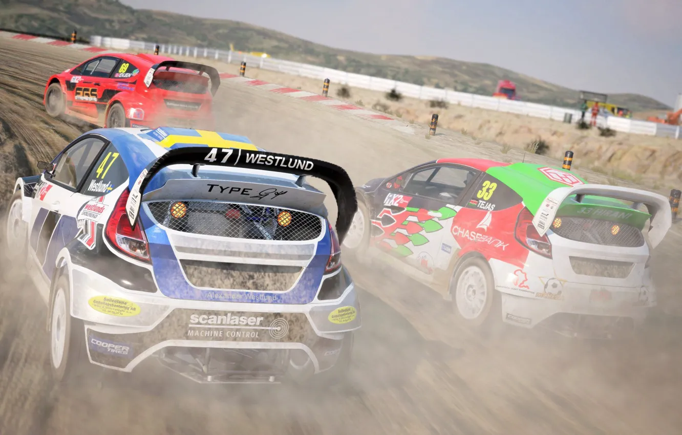 Фото обои car, logo, game, dust, race, speed, Dirt 4