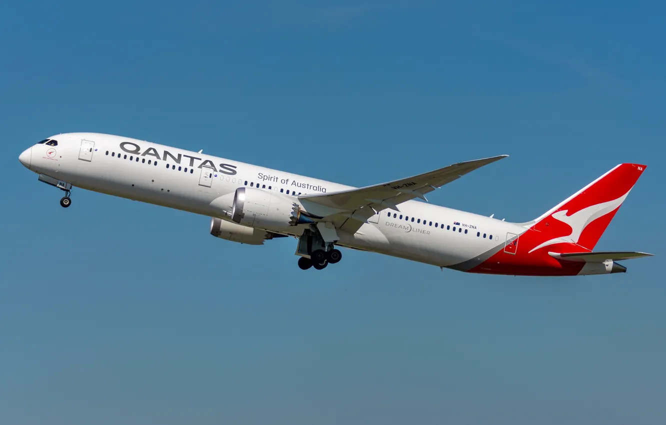 Фото обои Boeing, Qantas, 787-9