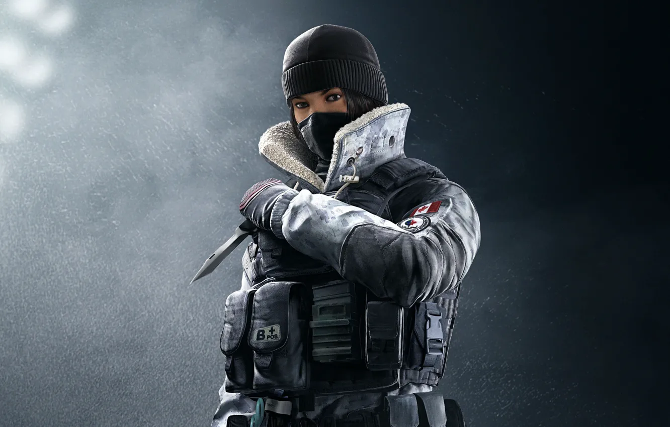 Фото обои game, Frost, soldier, Rainbow Six, knife, Tom Clancy's Rainbow Six Siege, Rainbow Six Siege