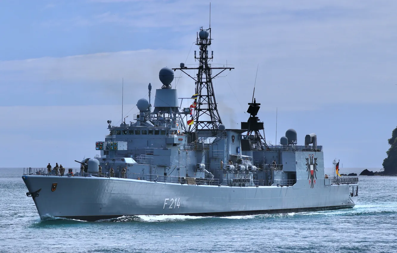 Фото обои корвет, ВМС Германии, FGS Lübeck