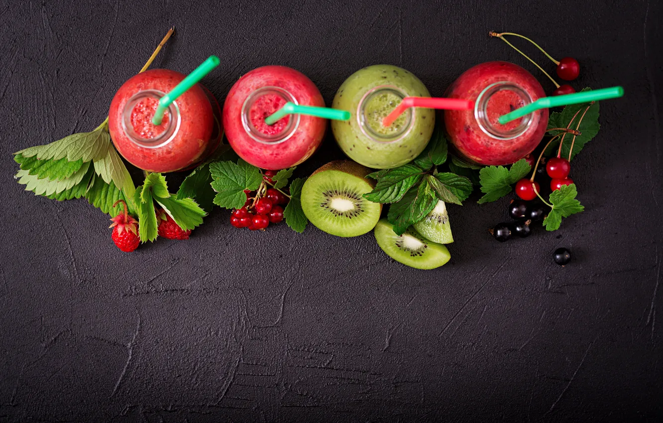 Фото обои ягоды, фрукты, коктейли, фреш, Timolina