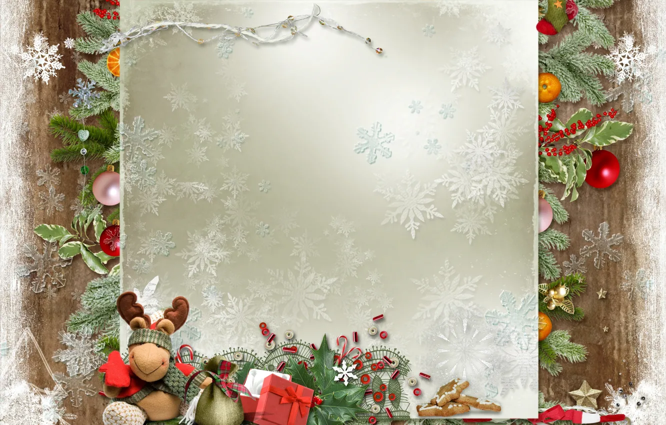 Фото обои украшения, праздник, елка, Рождество, открытка, Merry Christmas, postcard, greeting