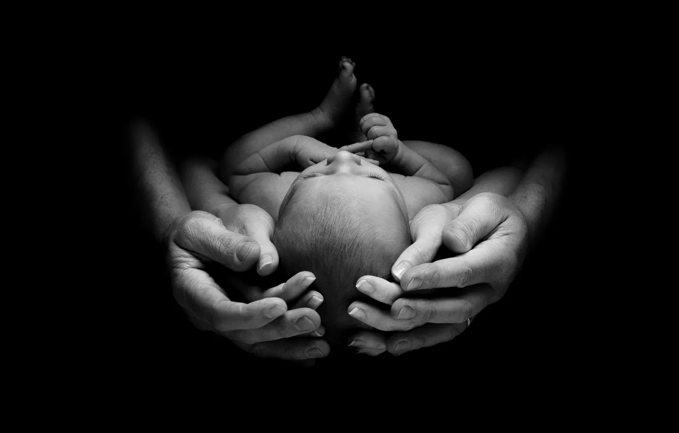 Фото обои жизнь, руки, младенец