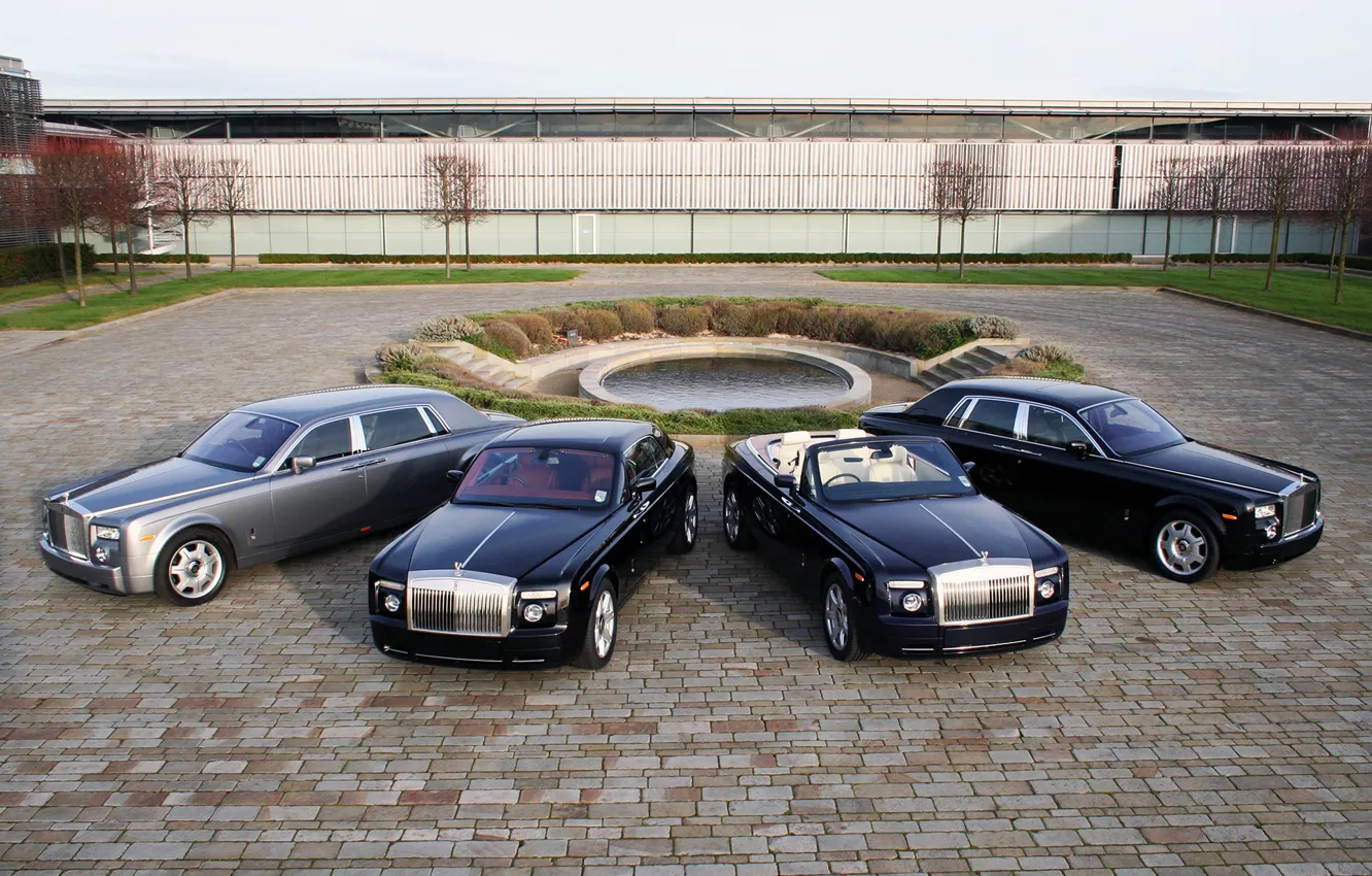 Фото обои пруд, Phantom, четыре, Rolls&ampamp;Royce