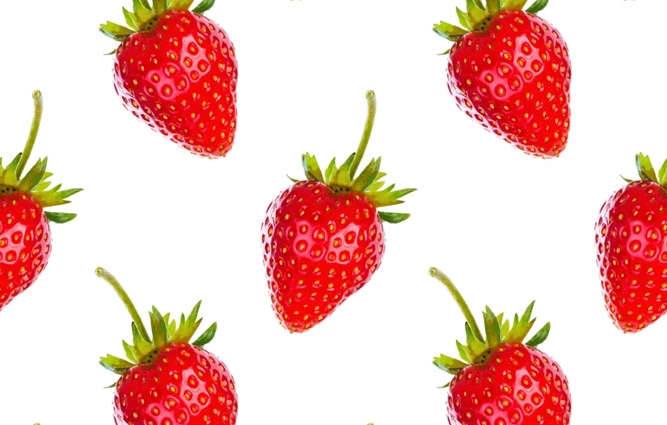 Фото обои белый, ягоды, фон, обои, клубника, Wallpaper, Strawberry, Background