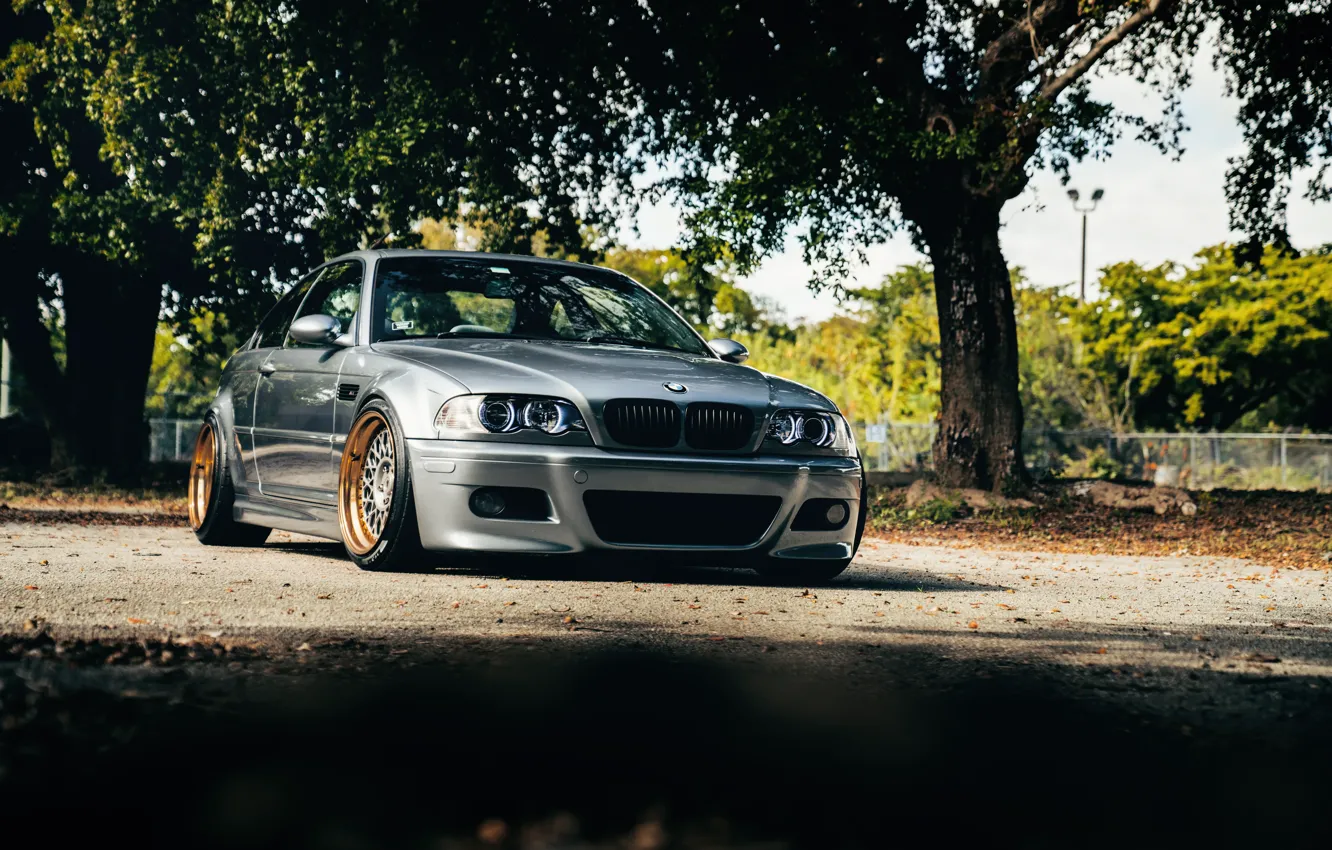 Фото обои BMW, E46, Silver