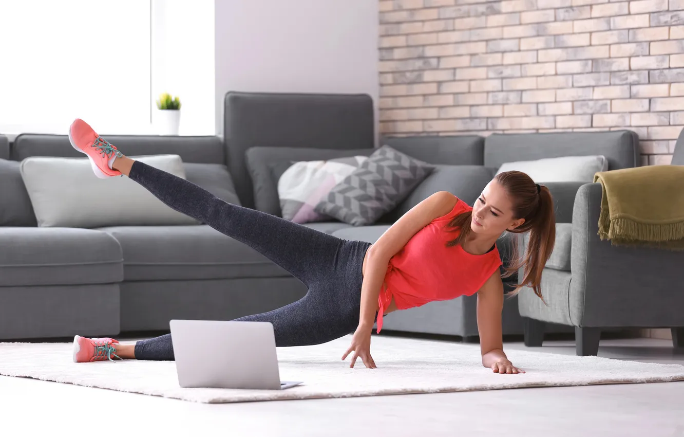 Фото обои gym, leggings, buttock, woman fitness, activewear, woman exercises, woman streching, woman workout