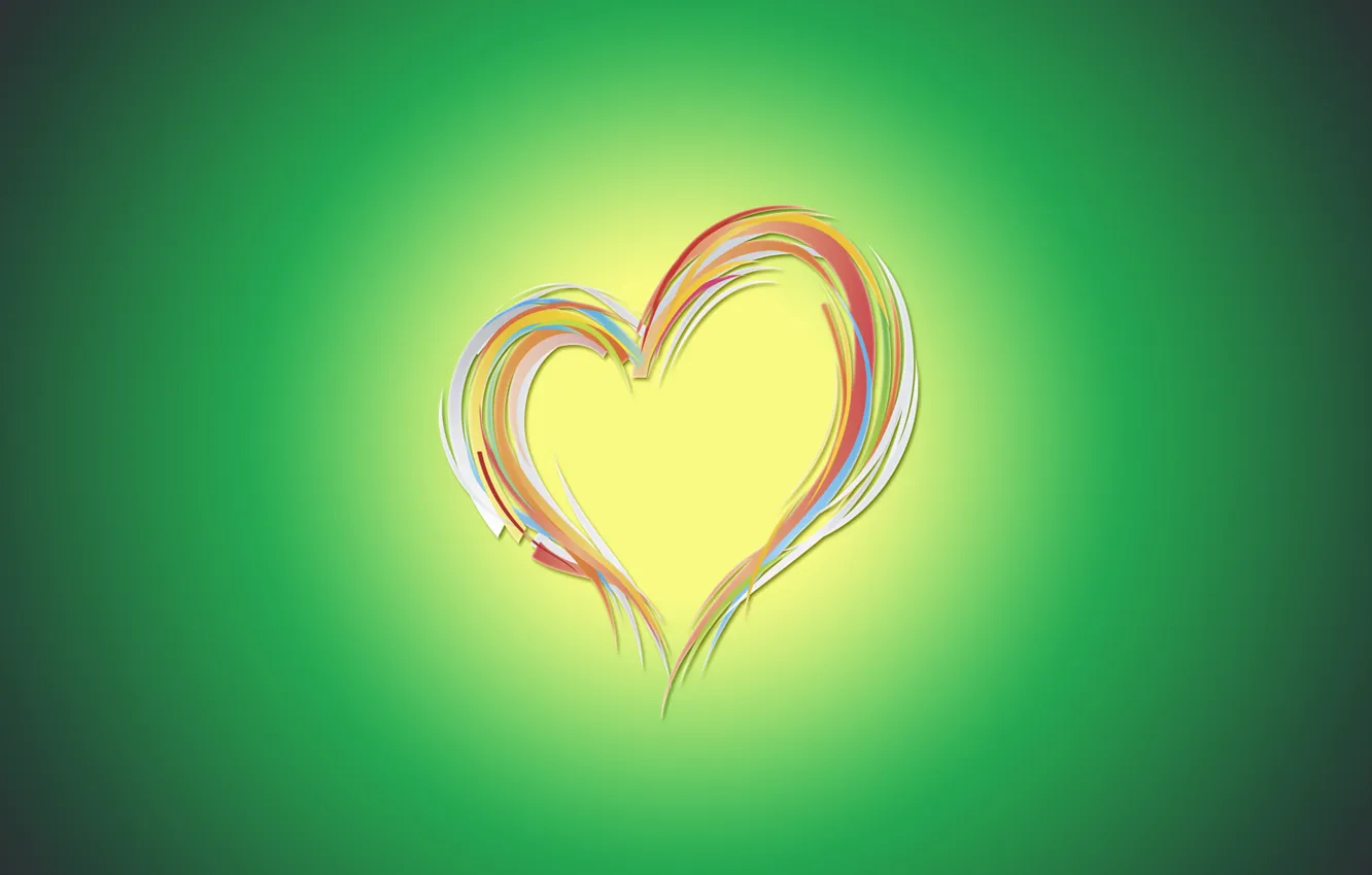Фото обои green, минимализм, love