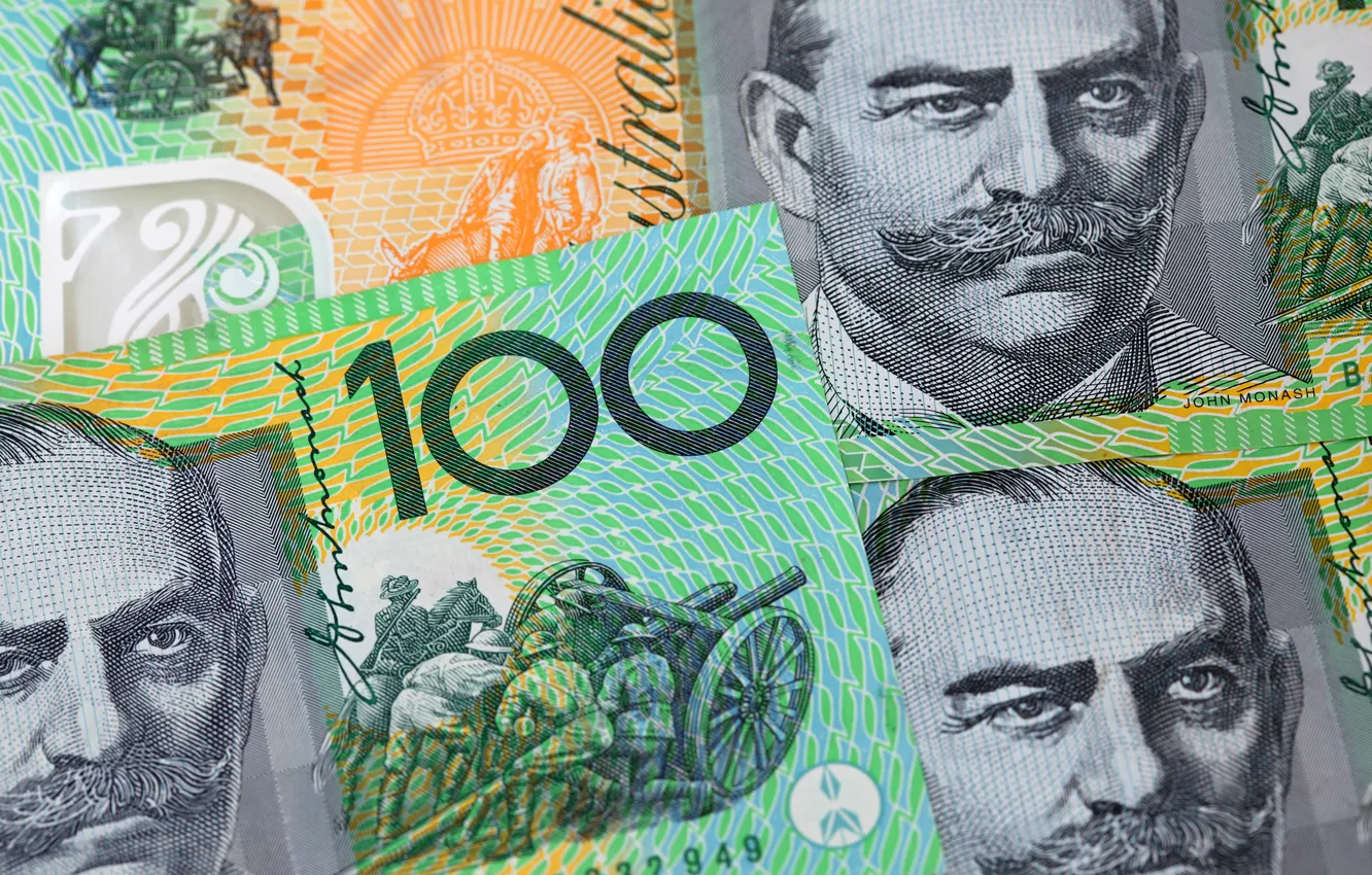 Фото обои note, dollar, australia, 100