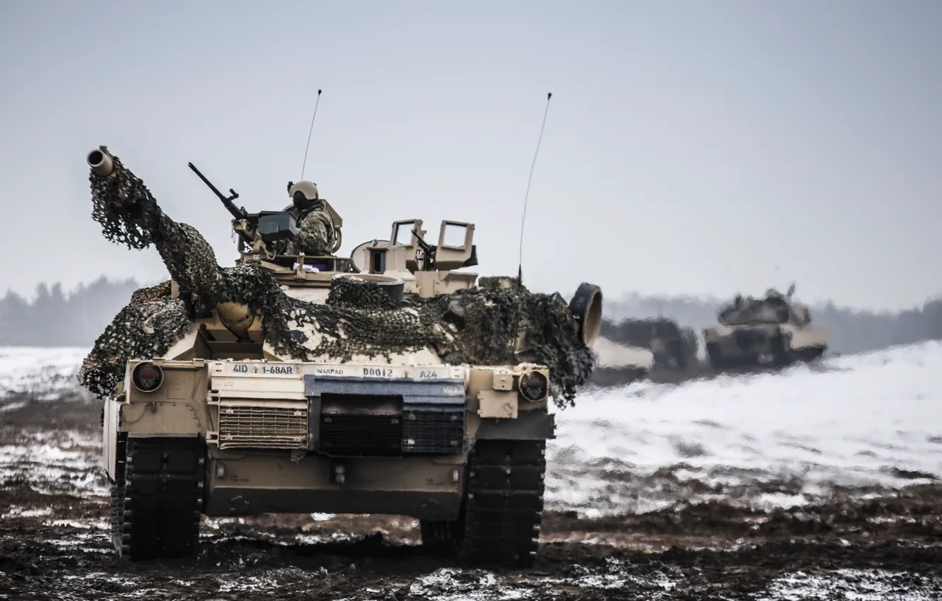 Фото обои танк, боевой, бронетехника, Абрамс, M1 Abrams