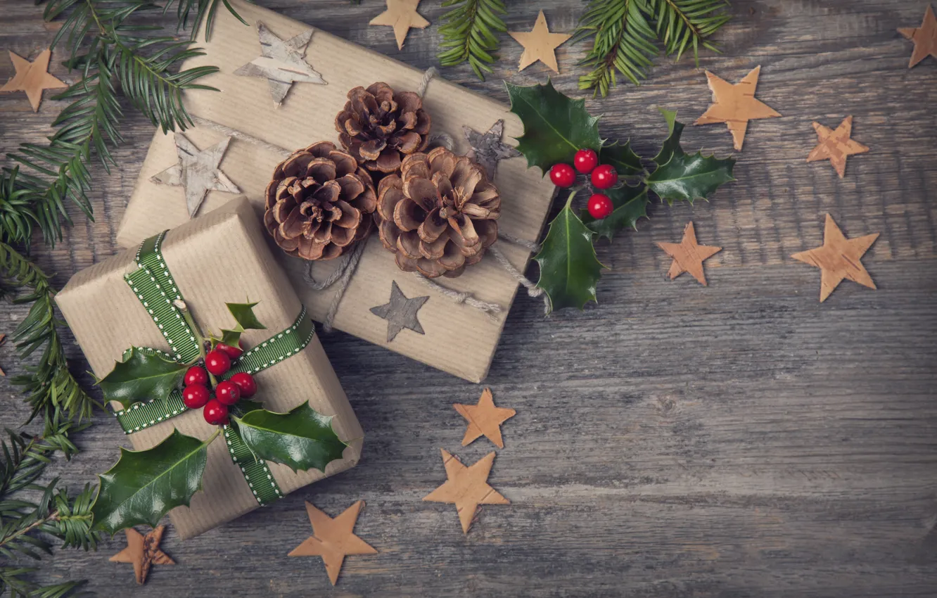 Фото обои зима, праздник, подарок, Рождество, Новый год, Happy New Year, box, winter