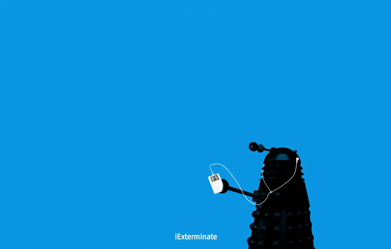 Фото обои фон, наушники, плеер, Doctor Who, Доктор Кто, Dalek, Далек
