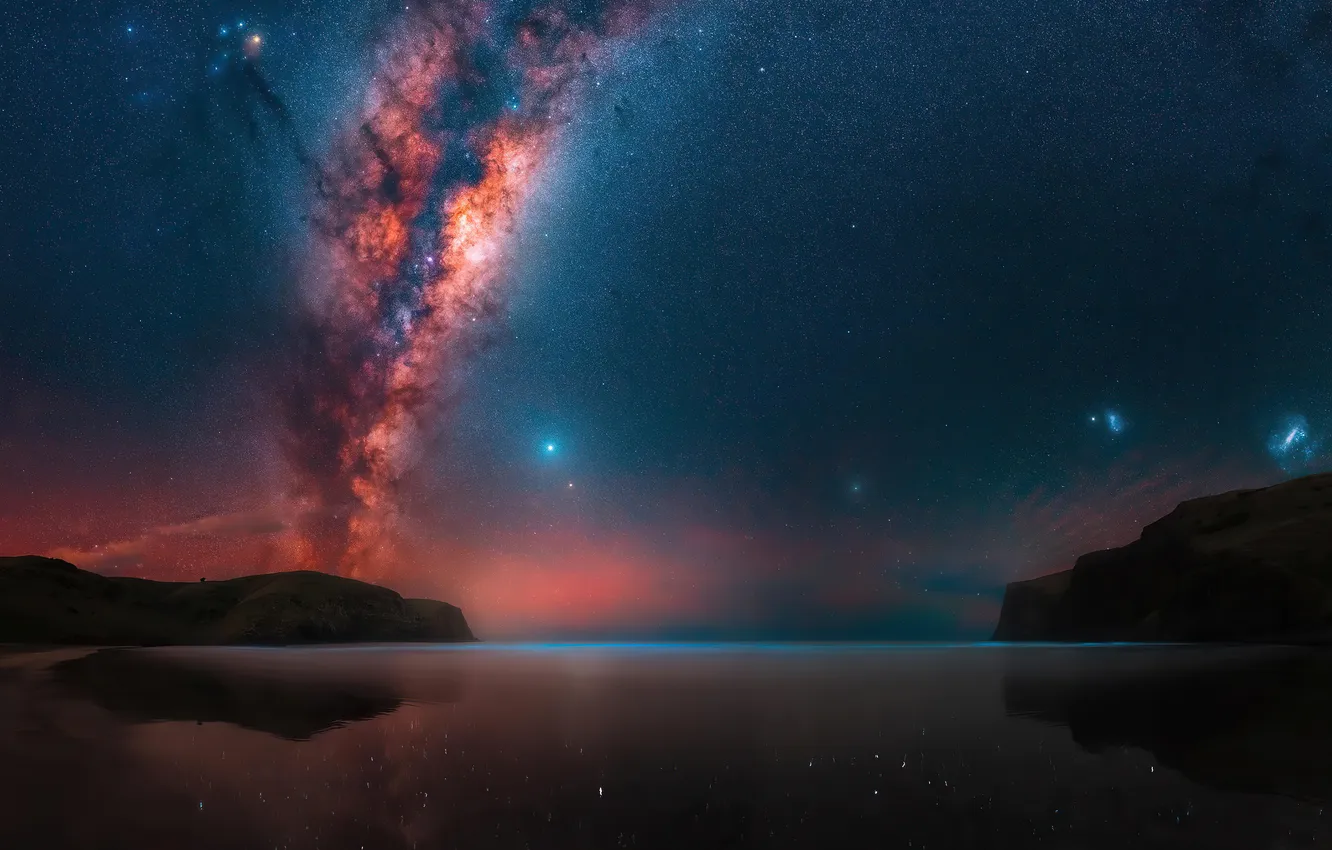 Фото обои Ночь, Космос, Мечты, Млечный путь, Space, Night, Dreams, Milky Way