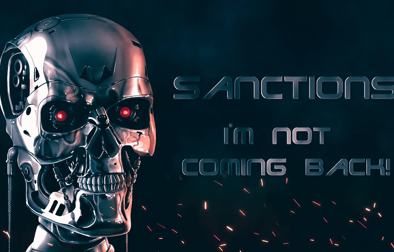 Фото обои робот, терминатор, robot, terminator, я не вернусь