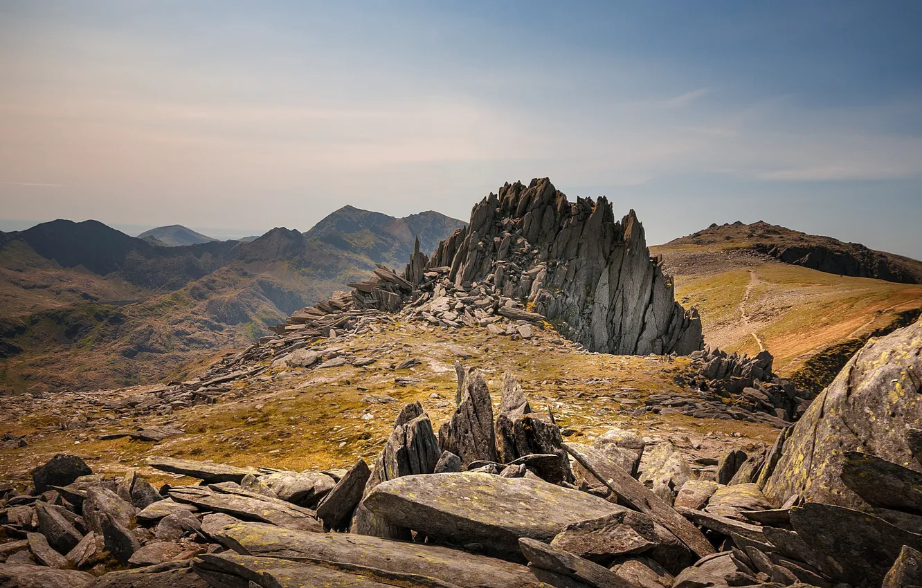 Фото обои скалы, Уэльс, Snowdonia