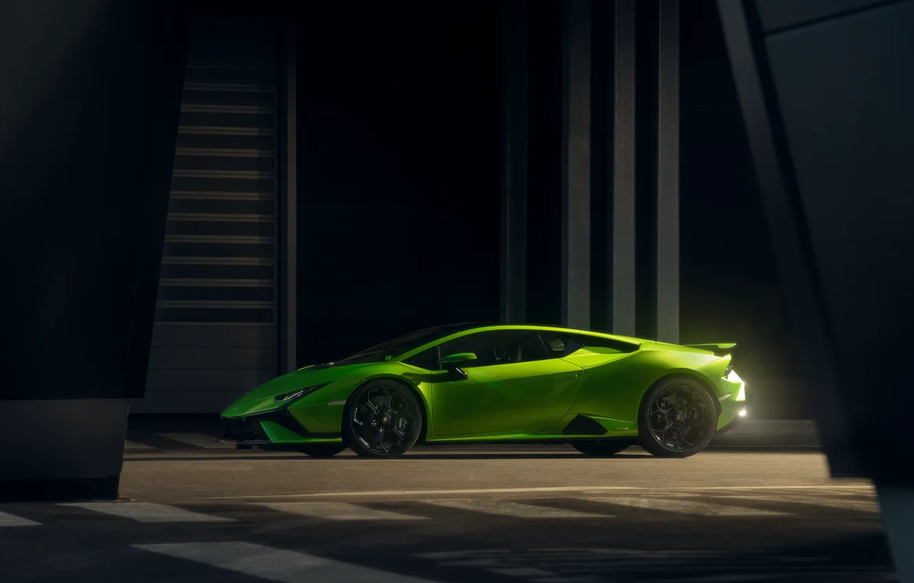 Фото обои Lamborghini, ламбо, вид сбоку, Huracan, уракан, Lamborghini Huracan Tecnica