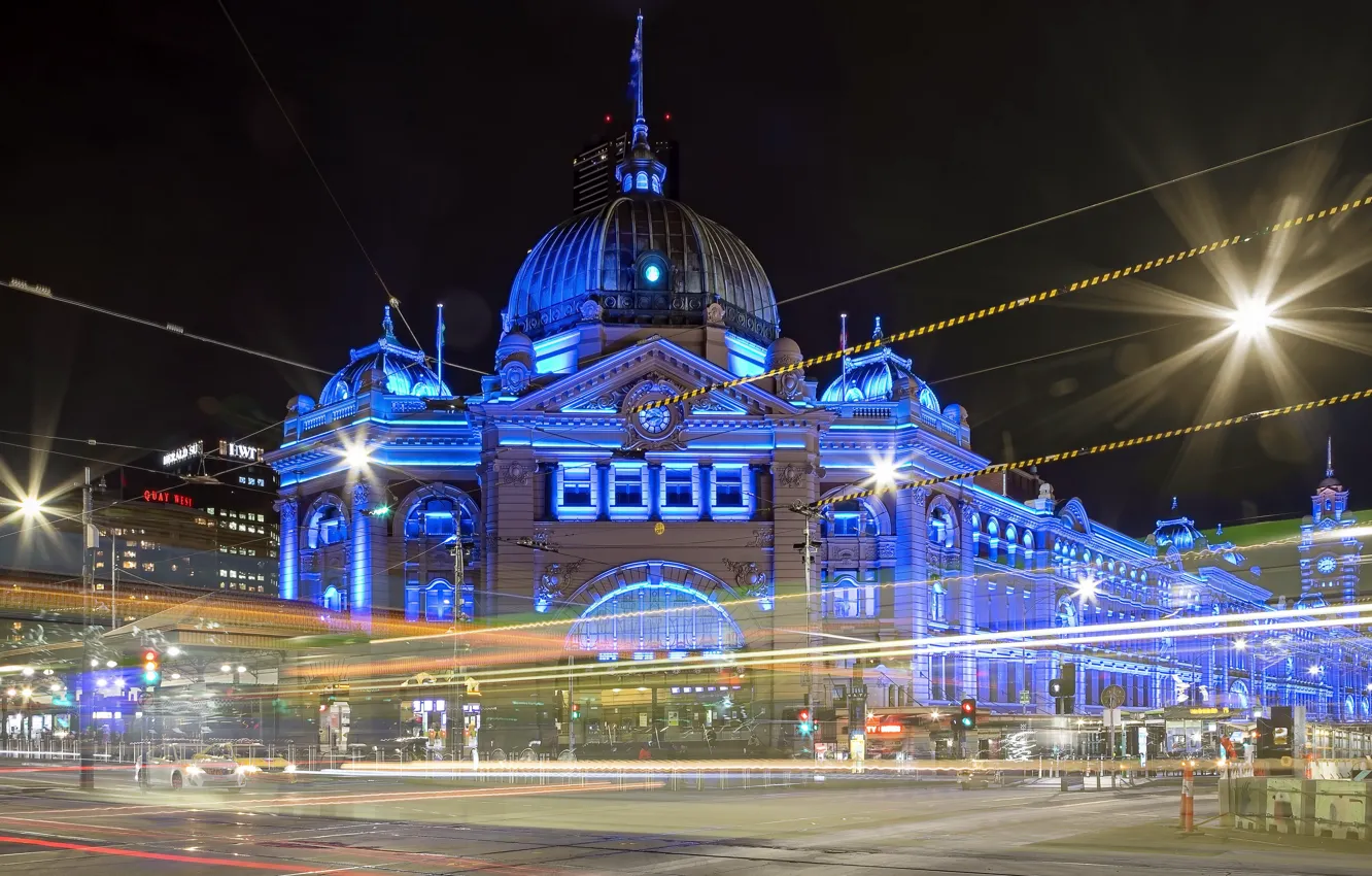 Фото обои Melbourne, Australia, Building, Flinders Street Station