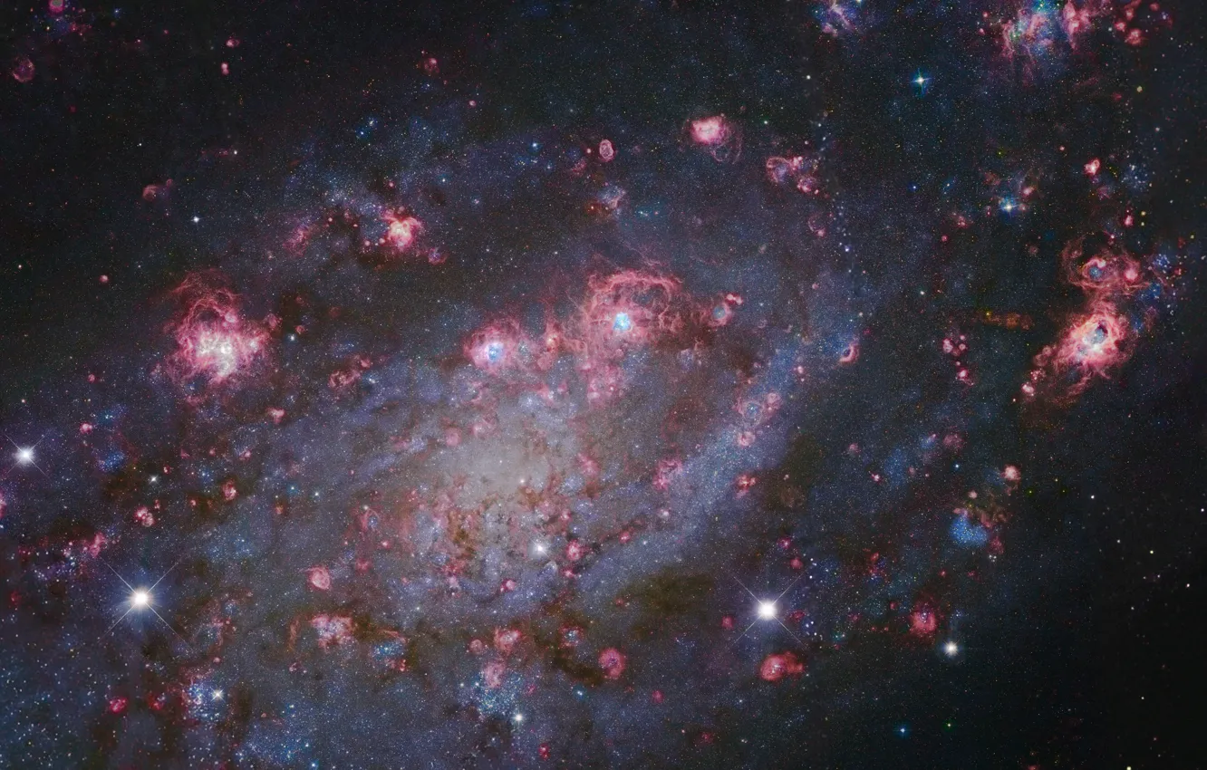 Фото обои звезды, свет, nebula, ngc2403, созвездие Жирафа