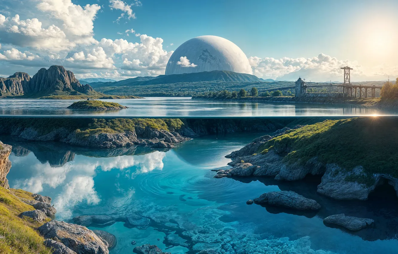 Фото обои fantasy, landscape, AI art