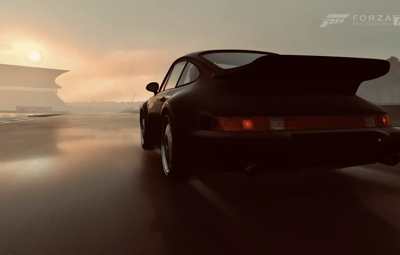 Фото обои HDR, 911, Porsche, Sun, Rain, Game, FM7, UHD