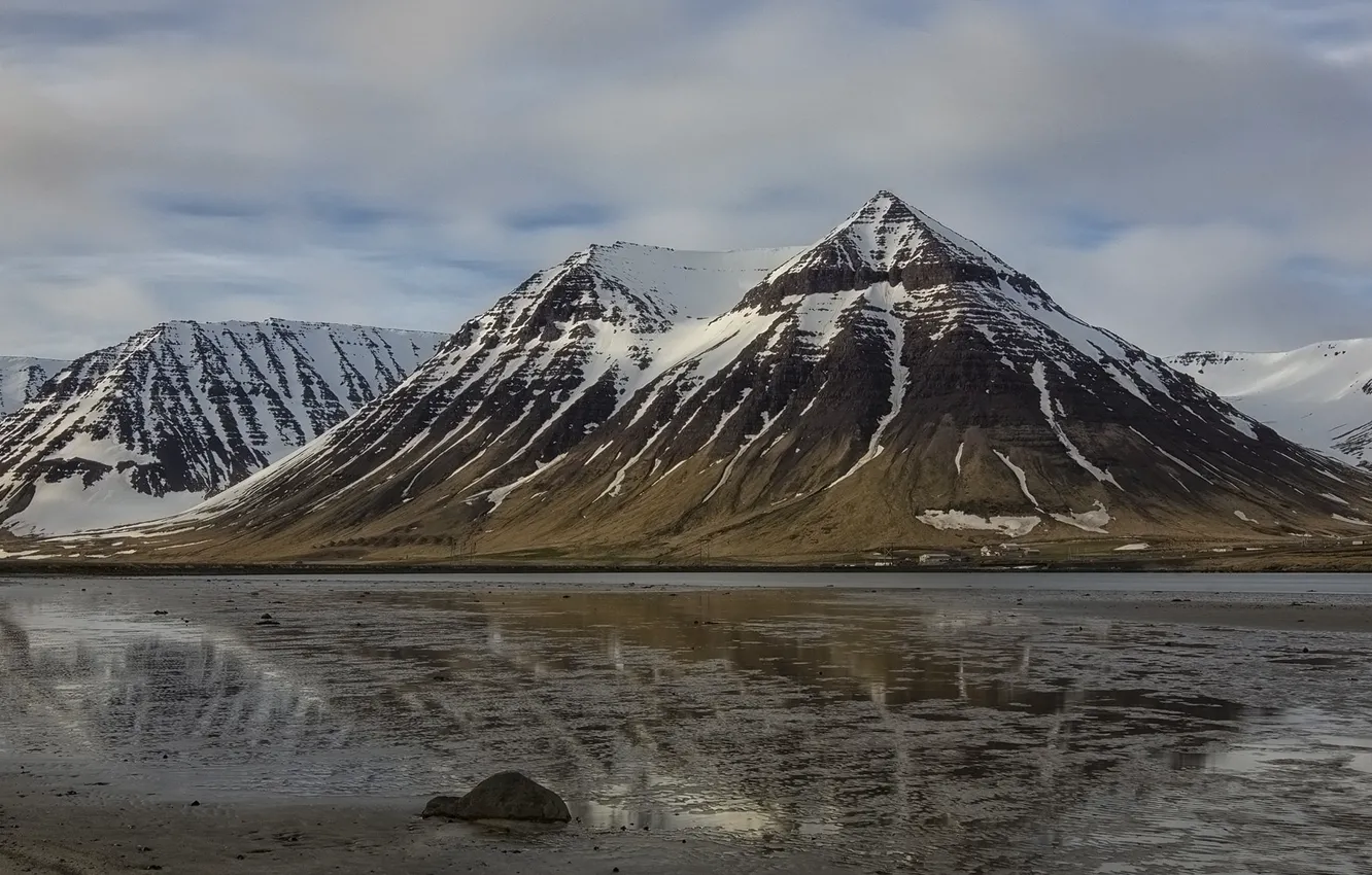Фото обои горы, Исландия, фьорды, Westfjords