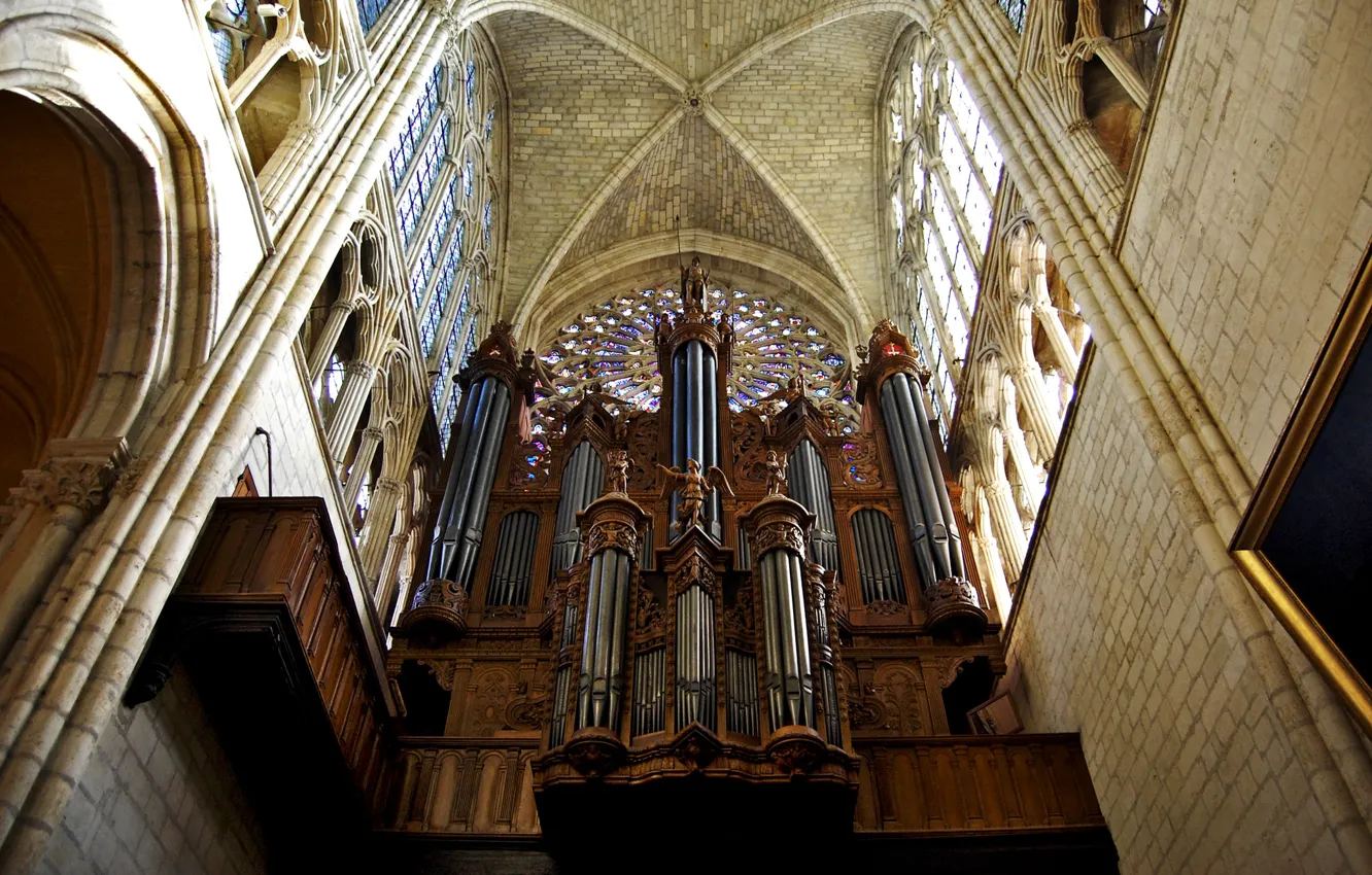 Фото обои Франция, собор, орган, Сен-Гатьен, Тур
