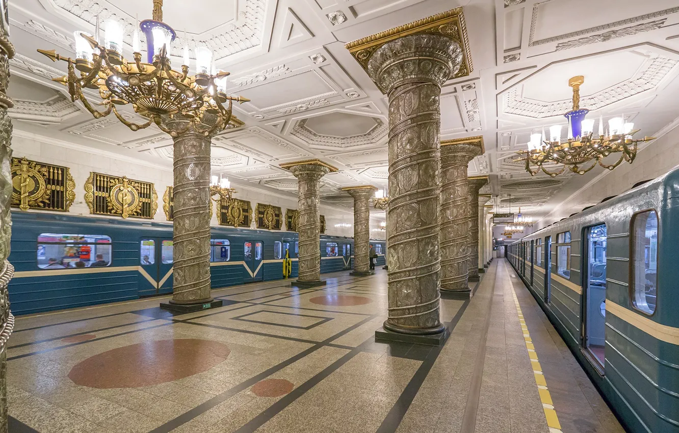 Фото обои Санкт-Петербург, метрополитен, станция метро "Автово"