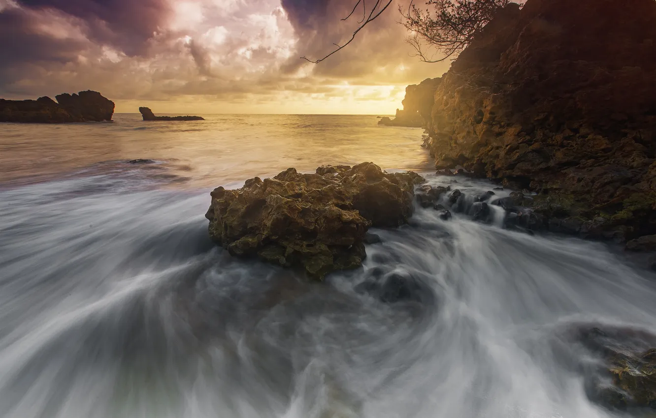 Фото обои море, небо, пейзаж, берег, Бразилия