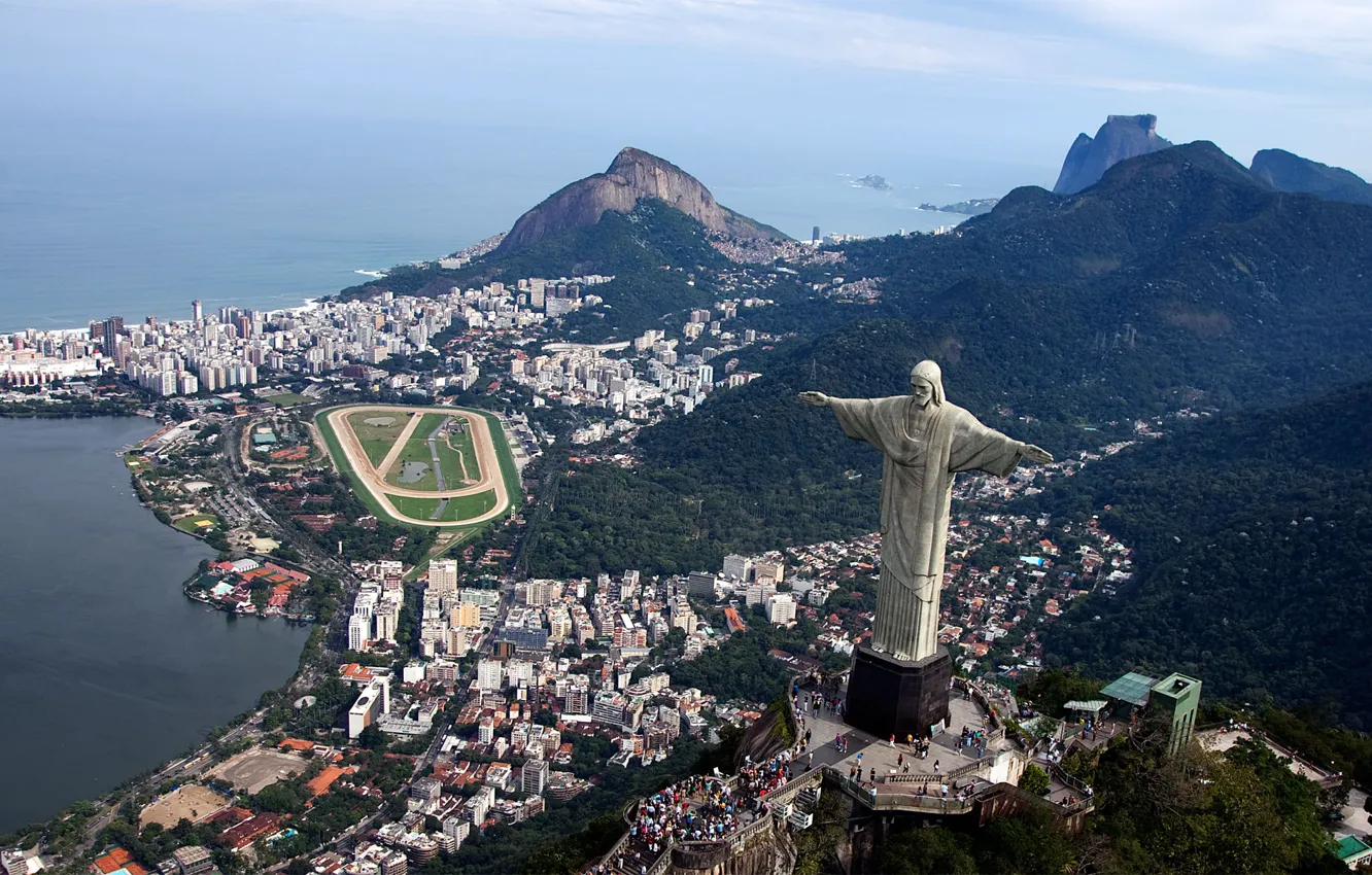 Фото обои город, океан, бразилия, rio de janeiro, brazil, рио-де-жанейро