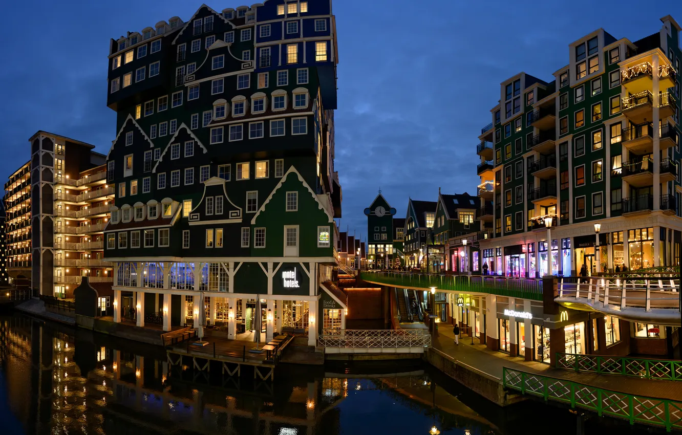 Фото обои здания, Нидерланды, Zaandam