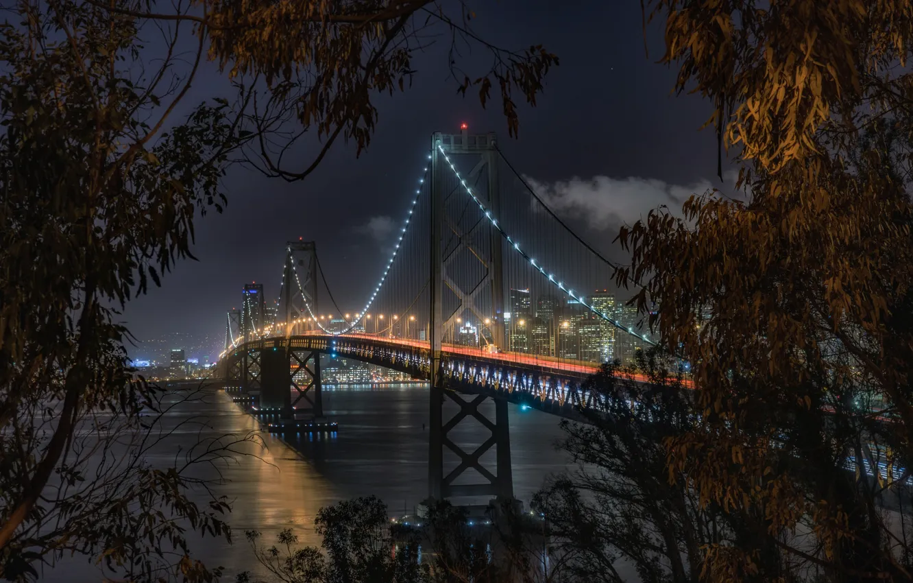 Фото обои Калифорния, США, California, San Francisco, Bay Bridge