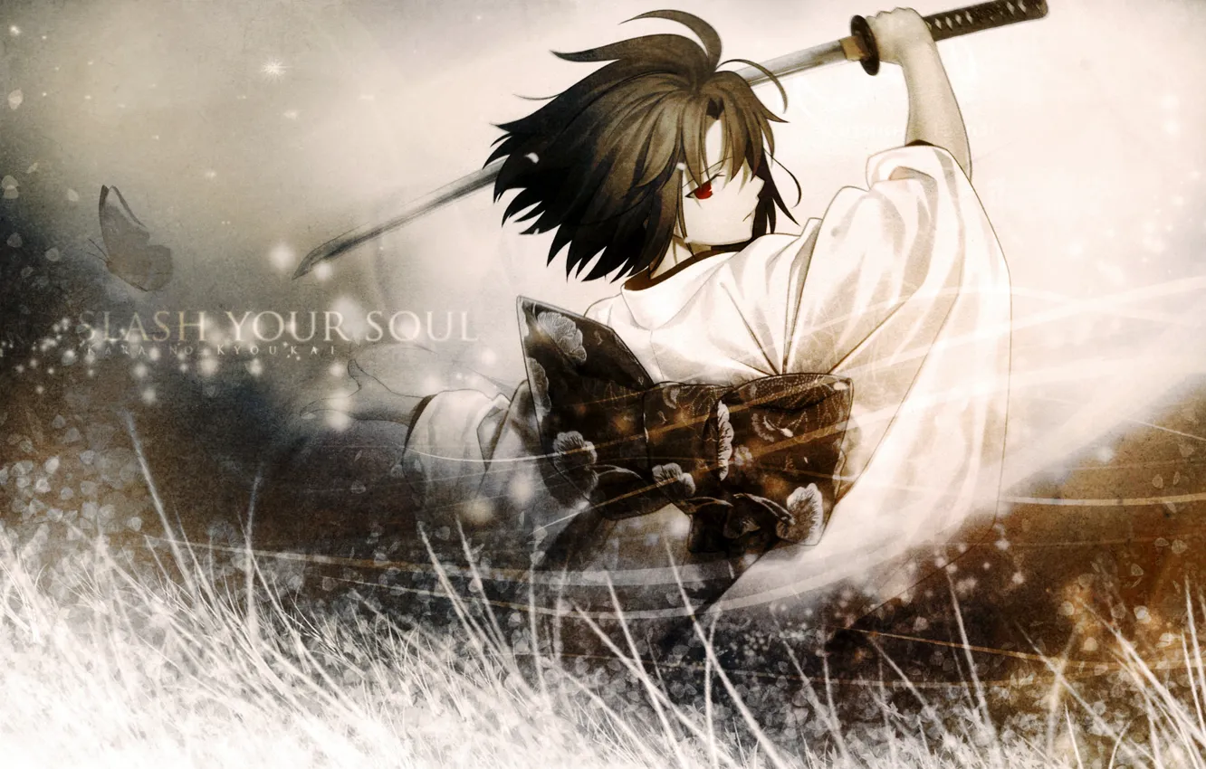 Фото обои обои, меч, самурай, Аниме